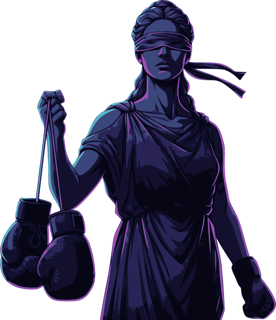 Abstrakcyjna wizualizacja 3D połączonych węzłów danych, reprezentująca sztuczną inteligencję i przetwarzanie danych prawnych.